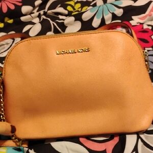 Michael Kors Cream Crossbody Bag with Saffiano Texture
